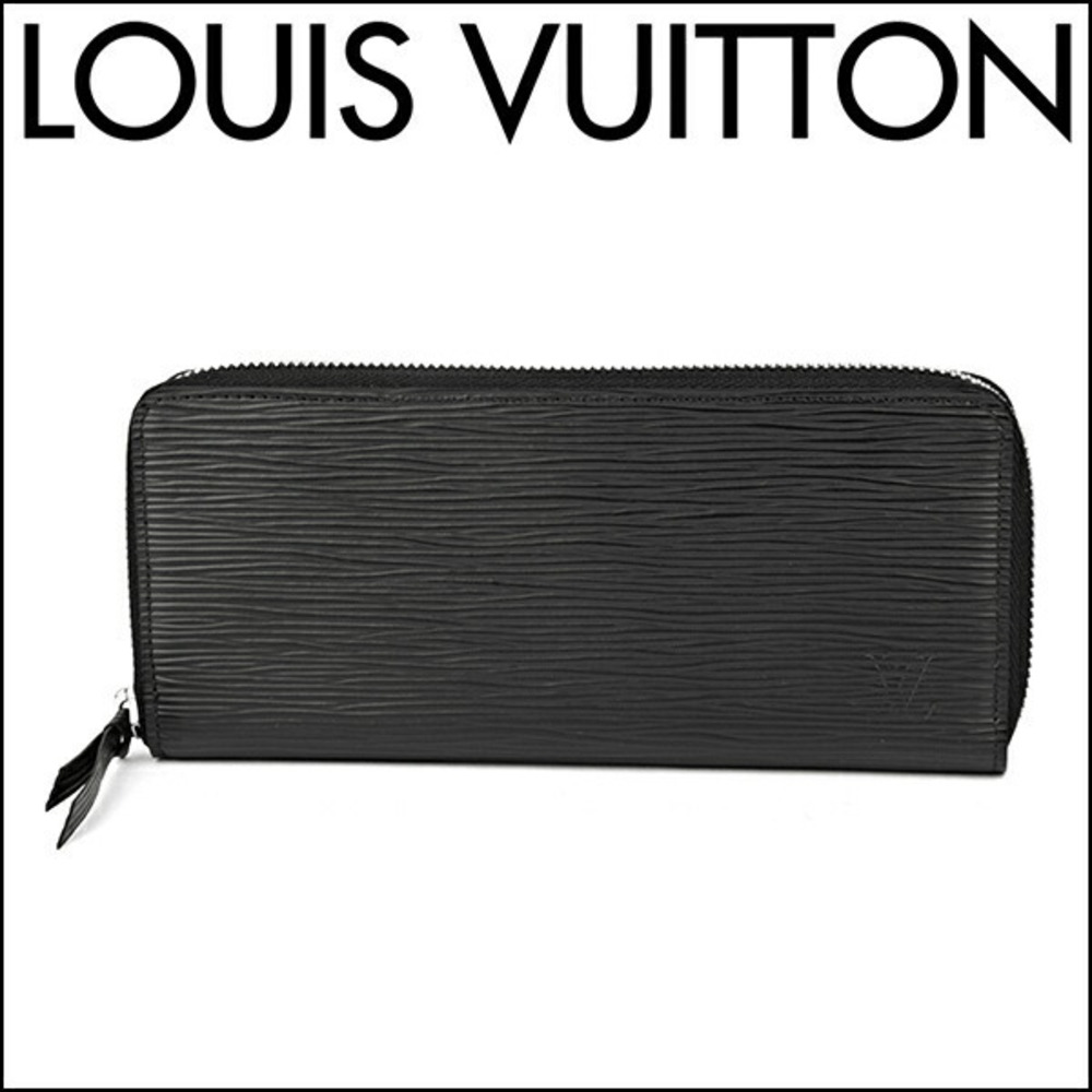 Louis Vuitton Epi Clemence Wallet Round Zipper Black
